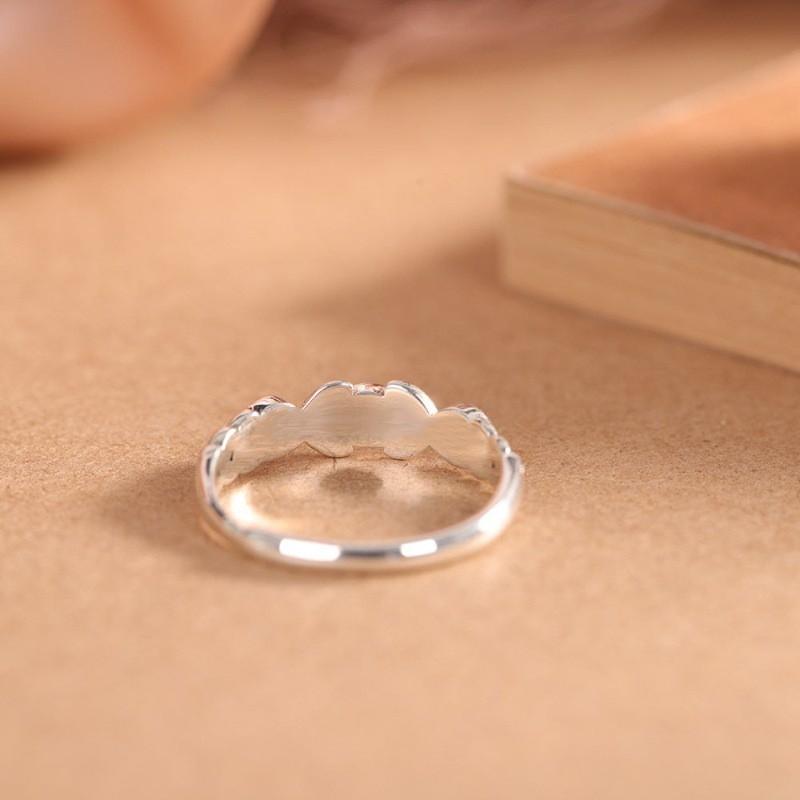 Adjustable Open Ring With Red Agate Wheat Motif Minimalist Vintage Boho Jewelry Women Men