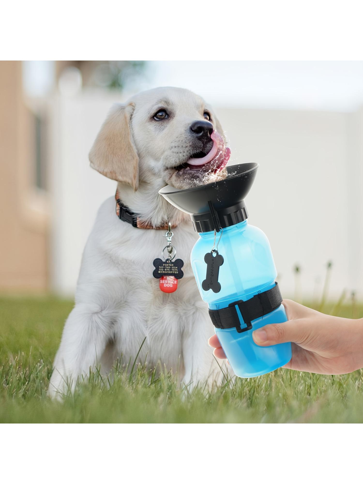 

Dog Water Bottle, Portable Travel Water Bottle Dispenser For Dogs - Cats & Kitten Outdoor Travel Water Bottle Bowl, M синий