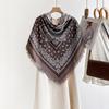 Retro Cashew Flower Ethnic Style Light Scarf Cotton Feel Square Scarf Sunshade Shawl Headscarf Belt Shawl