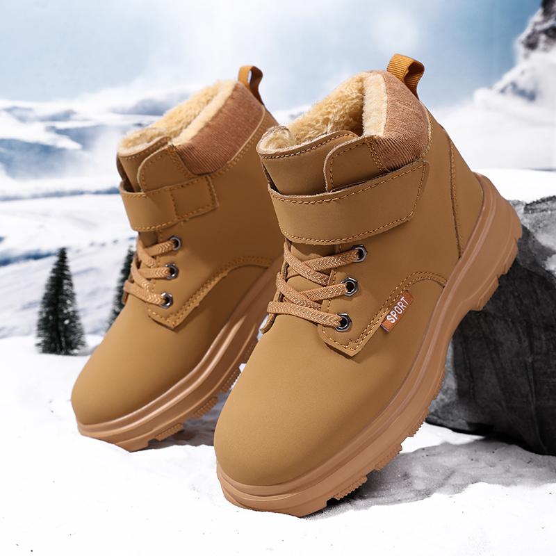 Kid's Winter Boots  Plus Velvet Plus Cotton Snow Boots Outdoor High Warm Girls Winter Boots  Kids Winter Boots