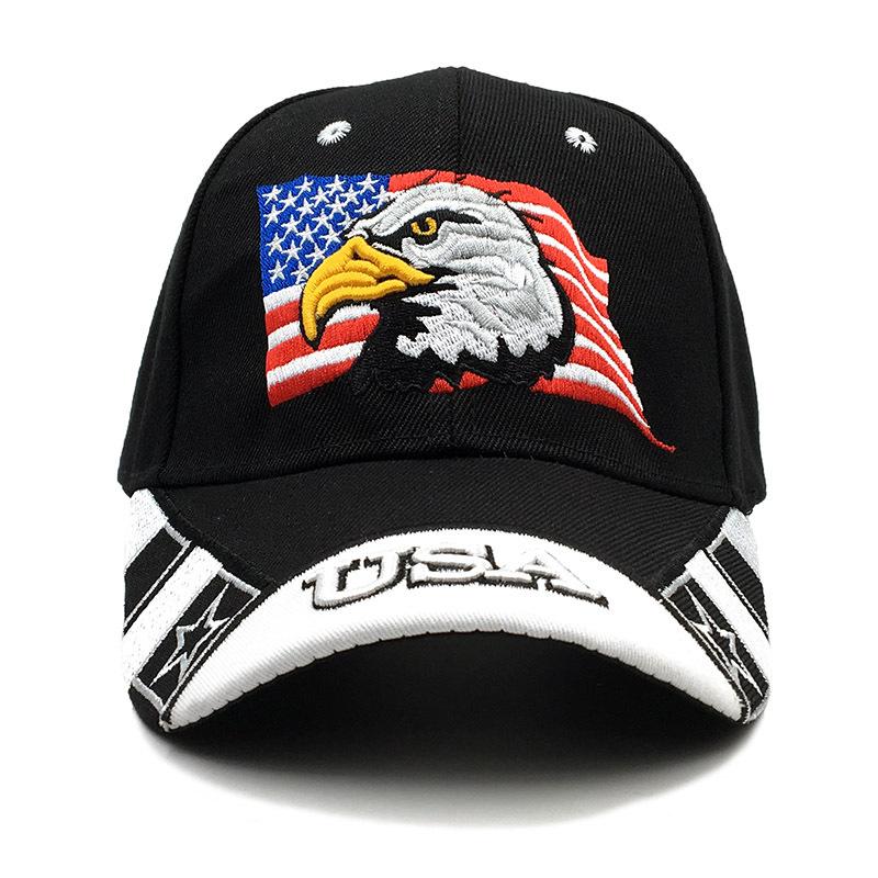 Eagle Embroidered Baseball Cap American Flag Cap Shade Usa Curved Brim Shade Cap