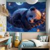 2D Dreamy Fantasy Giant Panda Starry Night Baby Shower Kids Birthday Photography Backdrop