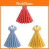 Retro Spring Dress With Button Design For Casual Travel And Events