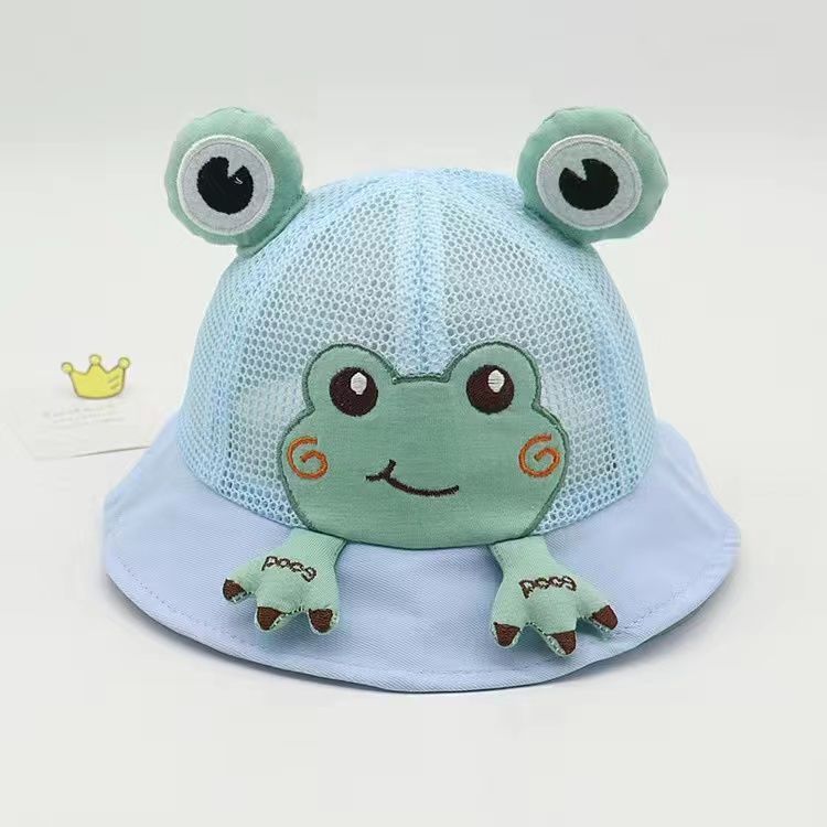 Cute Frog Baby Sun Hat Spring Autumn Thin Breathable UV Protection Cap For Toddlers Boys Girls Outdoor Travel
