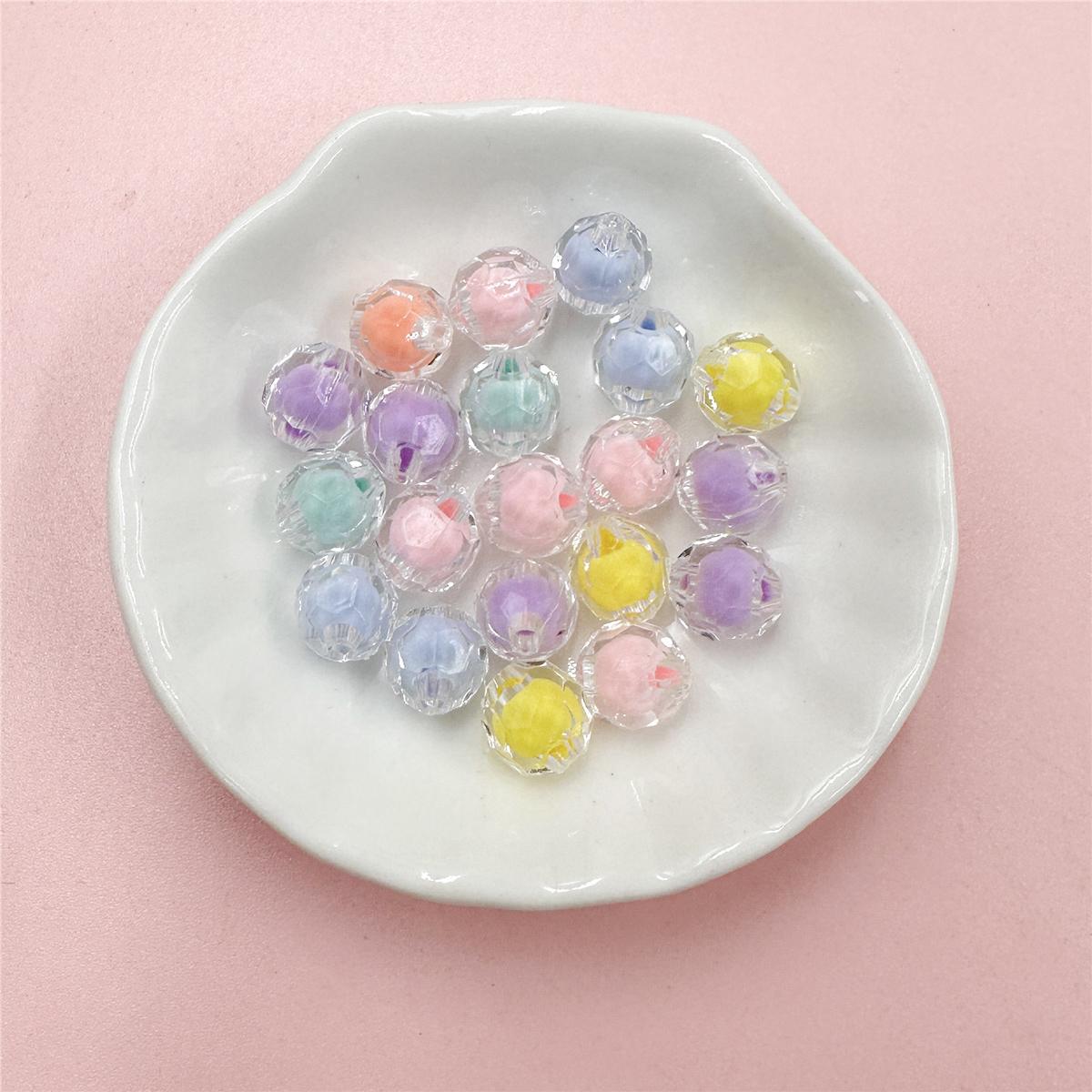 

Акриловые бусины для ожерелья, изготовление ювелирных изделий, свободные бусины 9*10 мм для брелка, прозрачные, DIY, ювелирные аксессуары, 20 шт., браслеты для модных круглых аксессуаров разноцветный