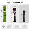 Scott Edward Golf Club Headcover Set Fairway Wood Hybrid with Knit Pom Pom Design The Perfect Change for Your Golf Bag (Driver #1, #3, #5, Utility,