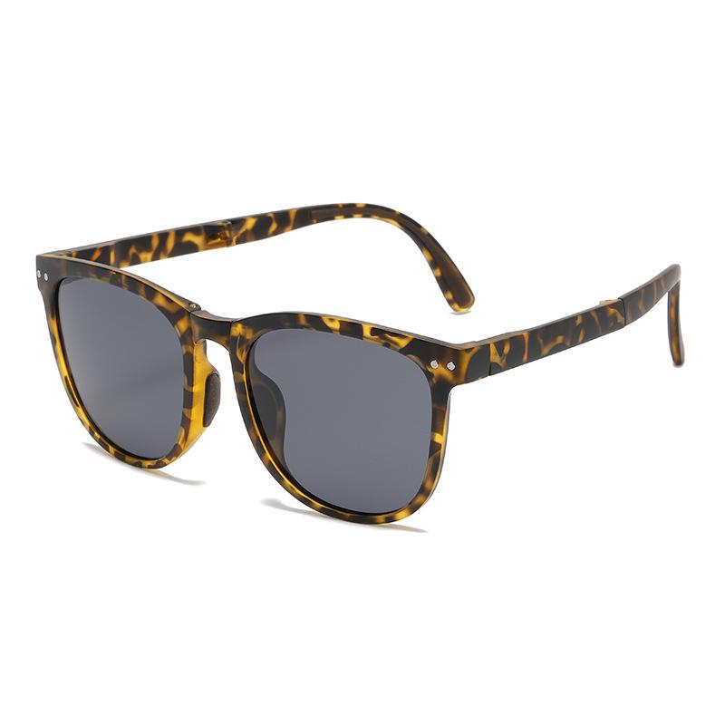 New Online Celebrity Women's Nylon Polarized TR Sunglasses with Folding Sunglasses Fashion Sense Large-frame Glasses.