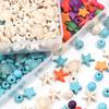 1 Box Ocean Series Turquoise Beaded Set Color Starfish Sea Turtle Loose Spacer Beads Charm Jewelry Making DIY Kit Crystal Line