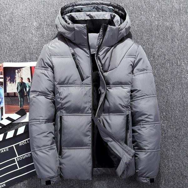 

Зимова чоловіча куртка Bubble Coat Вітровка Верхній одяг Пальто Парка Тепле пальто Чоловіча пухова куртка великих розмірів 4XL світло-сірого кольору
