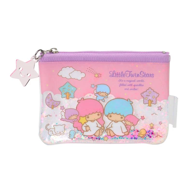 Pliculeț Mini cu Paiete Sanrio Little Twin Stars ( Roz ) Japonia NOU