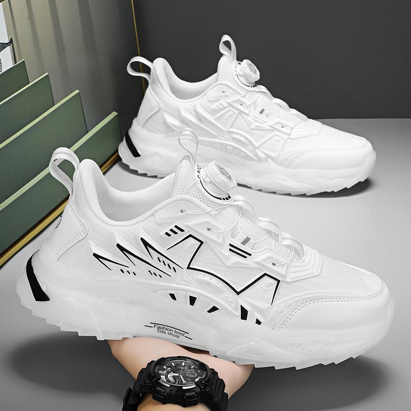 Rotating Button Coconut Shoes Summer Mesh Teen Sports Casual Popcorn Daddy Mesh Shoes Running Shoes