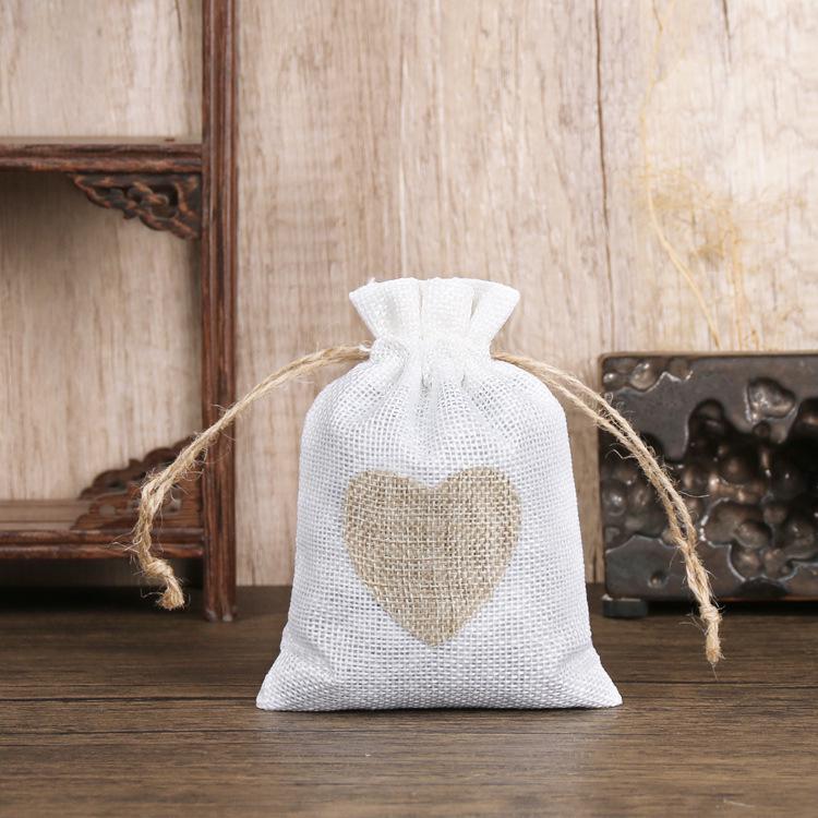 

Linen Drawstring Bag: Double Layer Portable Bag for Jewelry, Incense, Beads, and Bracelets. 8x10 cm чистый белый