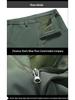 Men's Outdoor Military-Style Sharkskin Softshell Fleece Pants - Windproof, Waterproof, and Warm for Autumn/Winter Hiking.