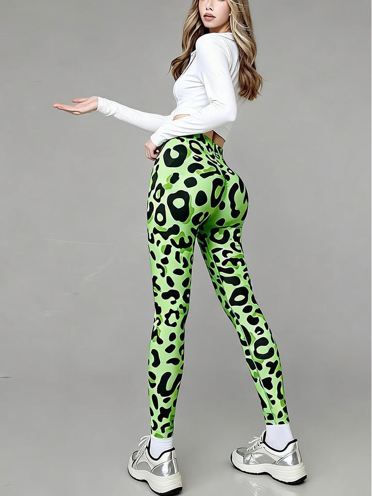 European-American High-Waisted Leopard Print Yoga Pants: Butt-Lifting, Quick-Drying, Outdoor Sportswear