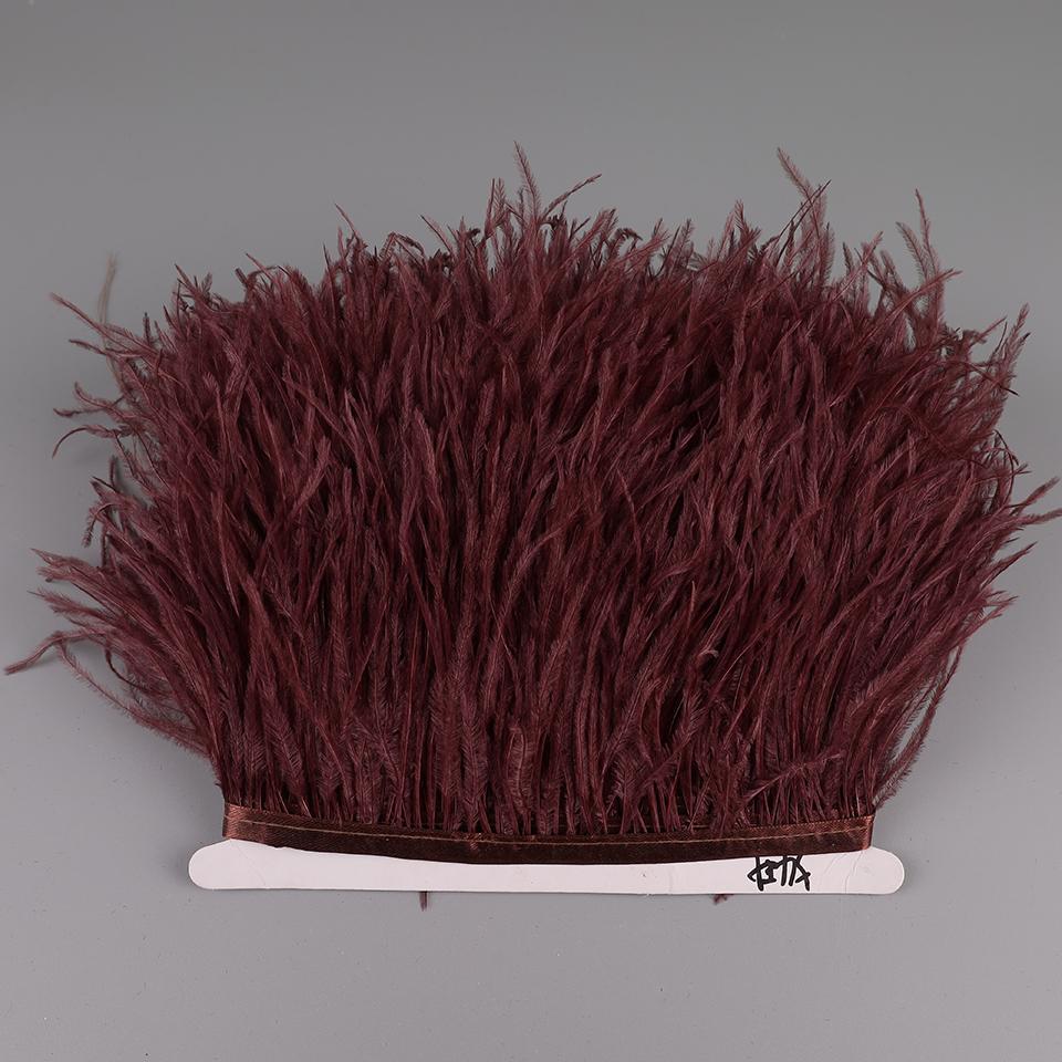 Ostrich Feathers Fringe 2M 55colors Selected Clothing Sewing Crafts Dress with Fluffy Feather Ribbon