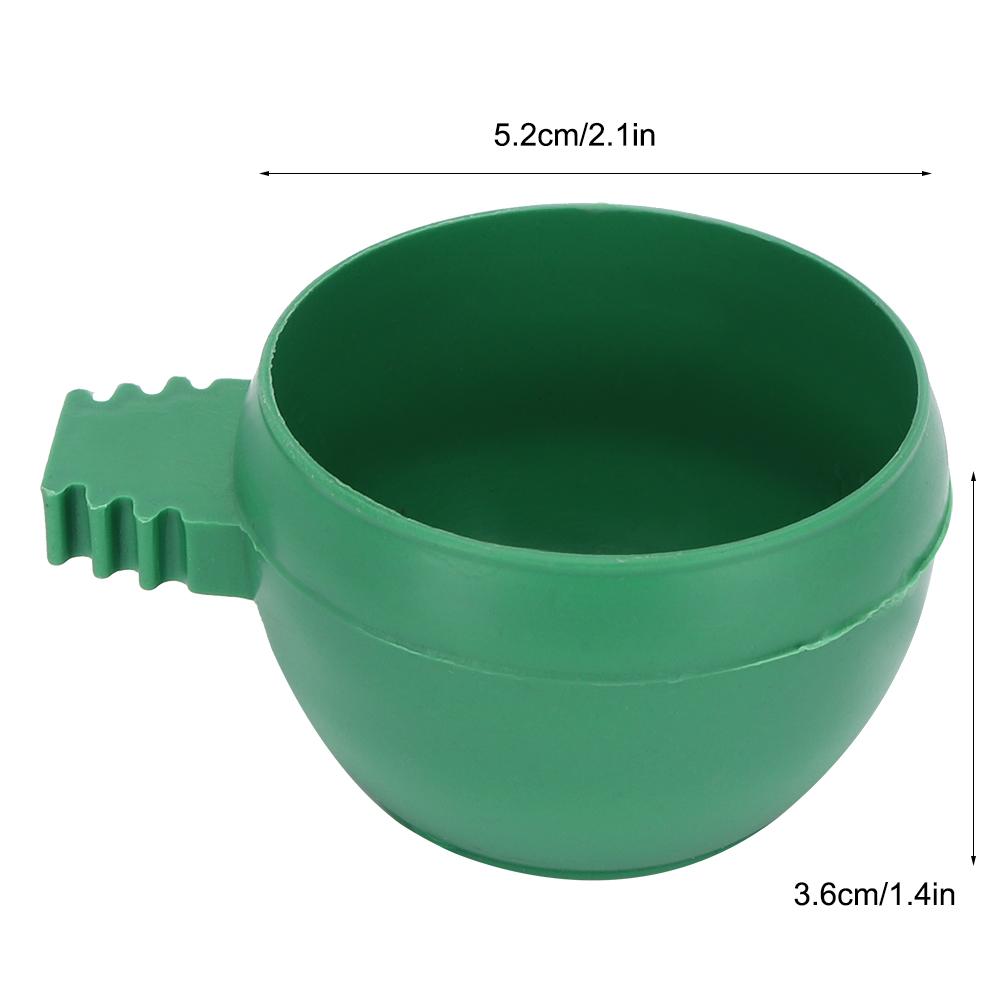 15Pcs Round Shape Bird Food Bowl Thickened Cage Food Container Water Feeding Bowl for Pet