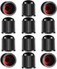 Air Valve Cap, Car Tire Valve Cap, Universal Type, Long Lasting, Black, Pack of 12