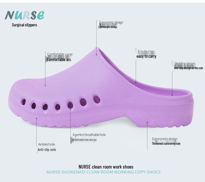 In-Stock Closed-Toe Surgical & Nurse Shoes for Women - Operating, Laboratory, Monitoring Room Clogs