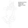 Praying Hands Religious Vinyl Decal for Car Rear Window Gradient Crucifix Sticker for SUV Truck Sunproof Car Decals for Windshield