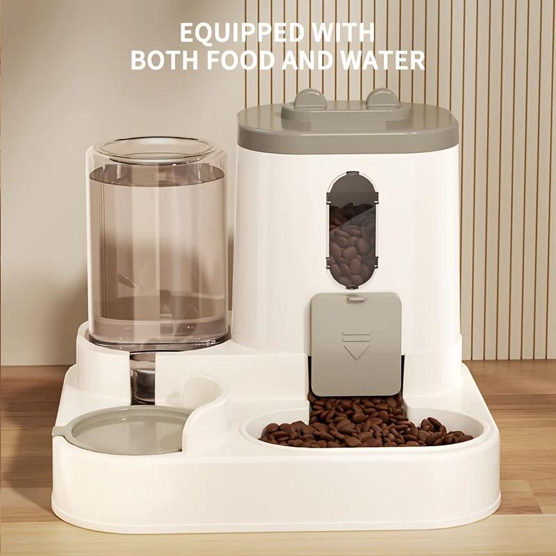 2 In 1 Cat Food Dispenser Water and Food Integrated Fully Automatic Cat Food Feeding and Water Dispenser Cute Water Dispenser
