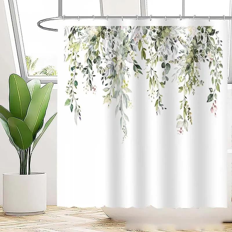 Rideau de Douche Imperméable Polyester Rideau de Salle de Bain Rideaux de Bain Rideau de Douche Hôtel Ménager Pour la Maison