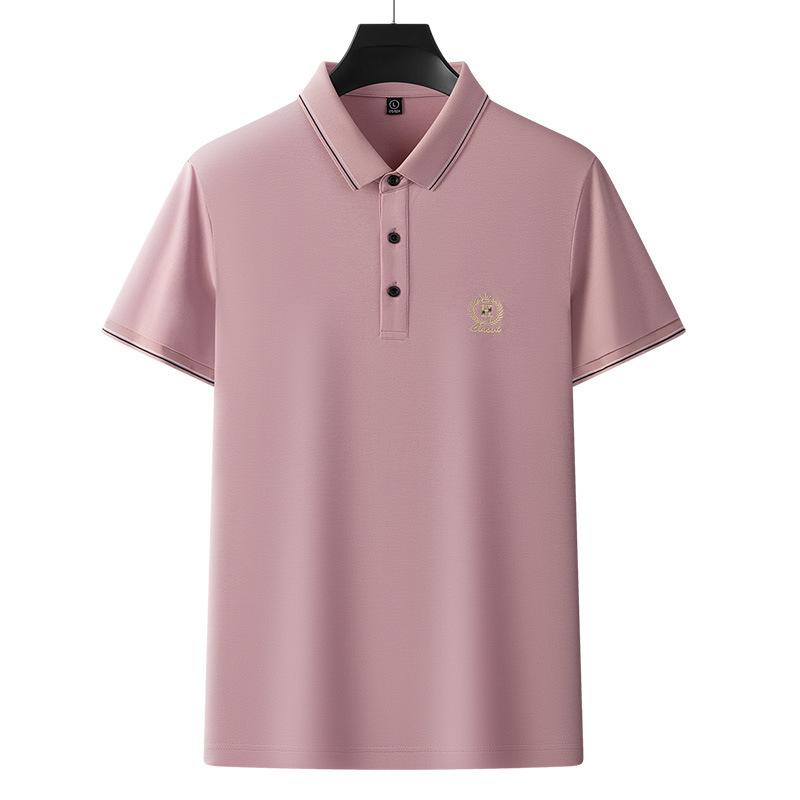 Short-sleeved POLO Shirt, Men's Pure Cotton Breathable T-shirt, Business Casual Lapel Top
