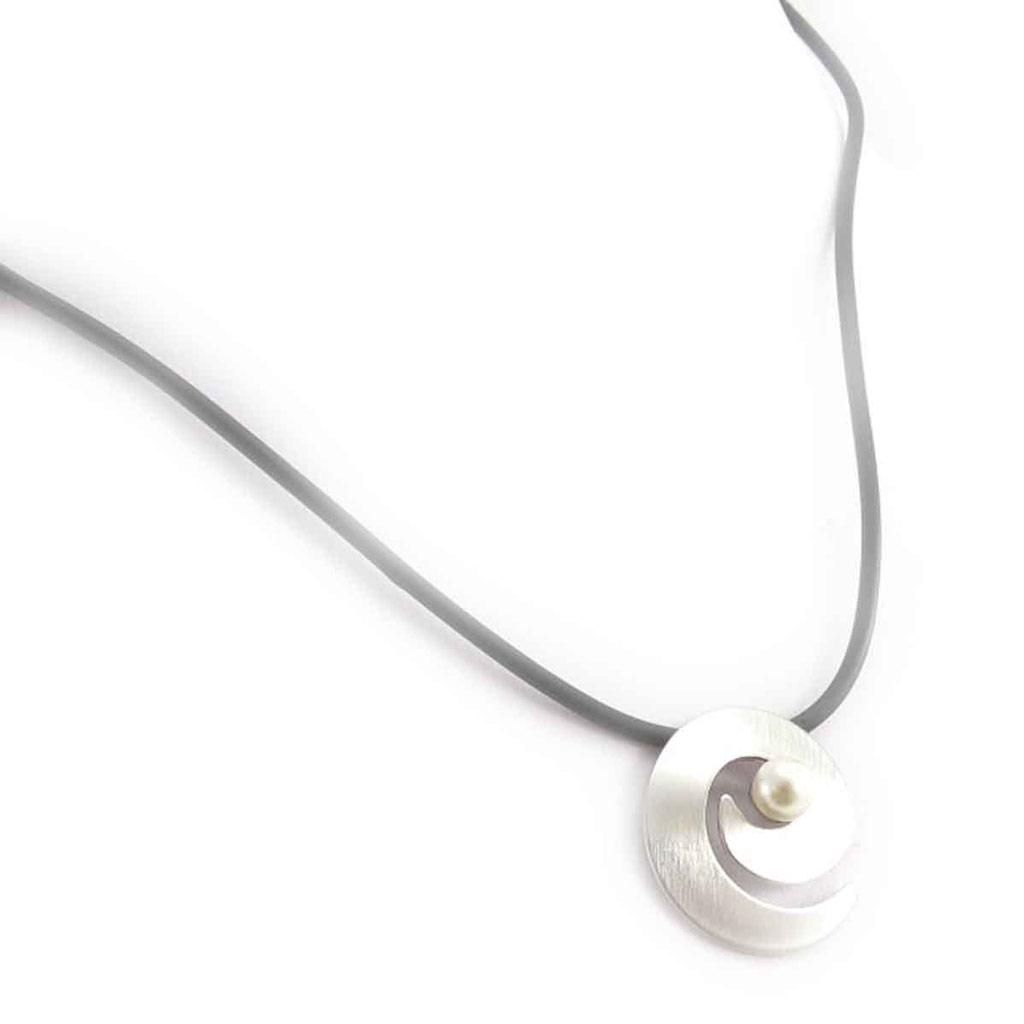 Les Trésors De Lily [J7953] - Halskette 'Choreografie' silberfarben schwarz