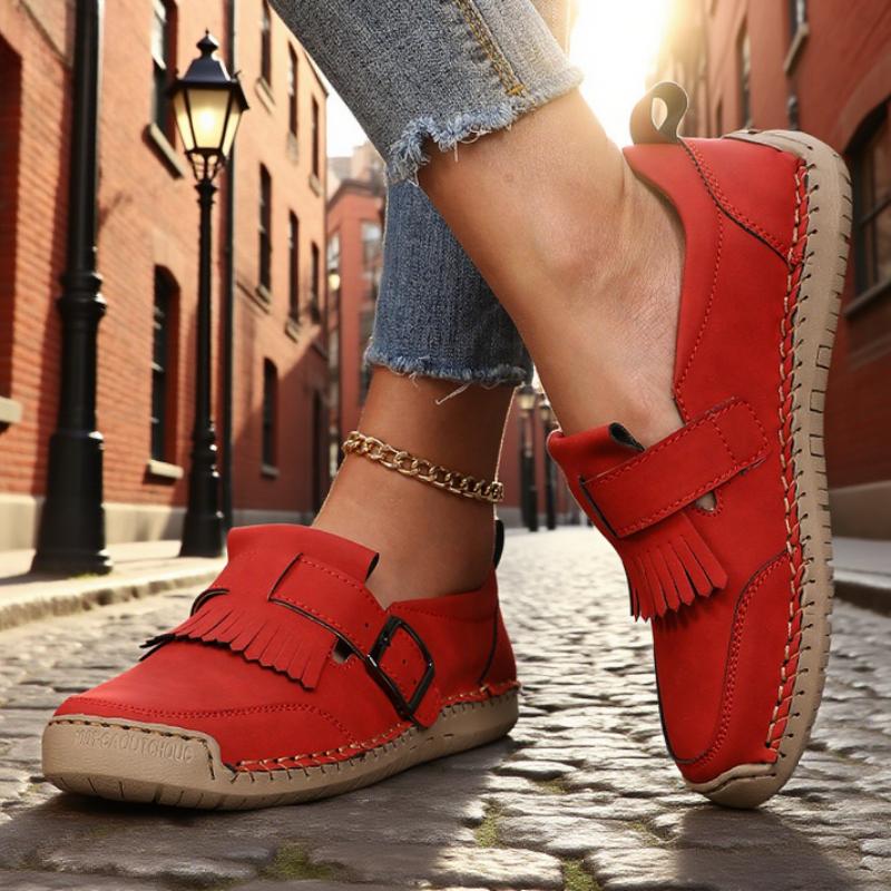 

Sneakers Women s Shoes Loafers Soft Soled Mosinka High-quality Flat Bottomed Walking Shoes Handmade Leather Women Moccasins 2025 36