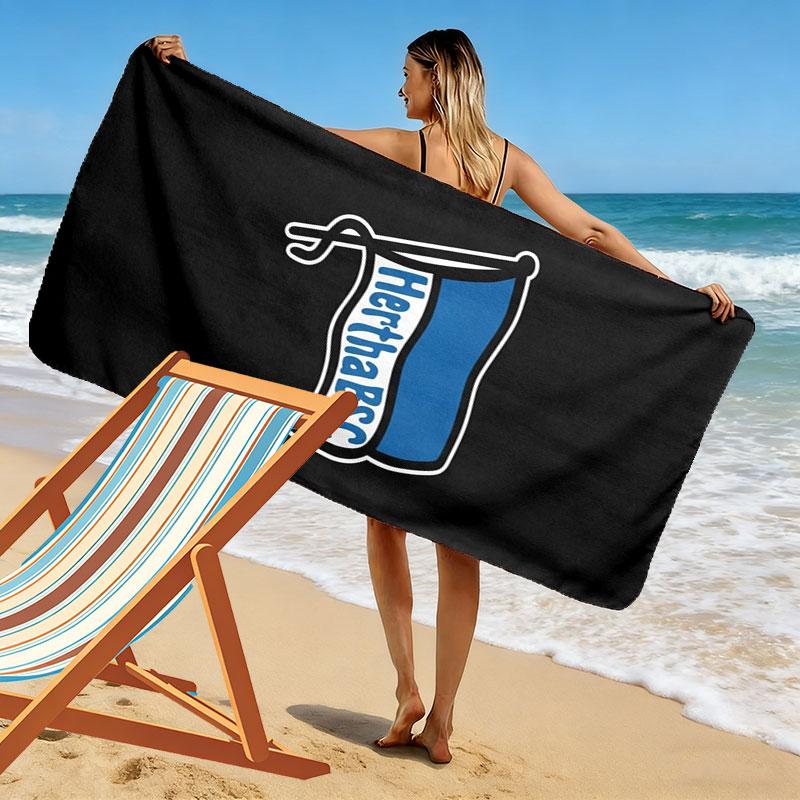 Hertha BSC Print Strandtuch, Großes Weiches Schnelltrocknendes Handtuch für Strand Camping Schwimmen