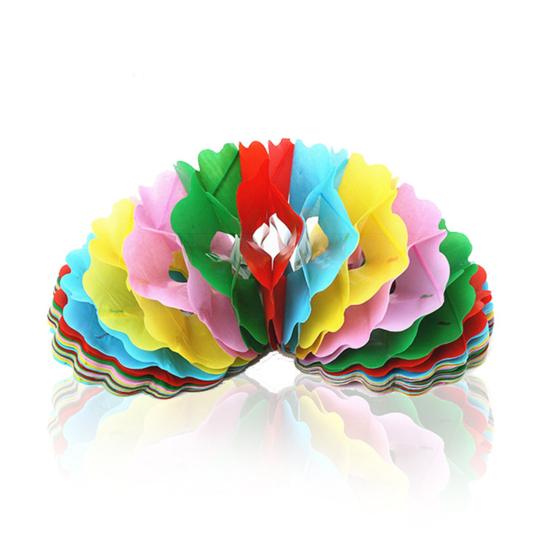 Circle Compression Flower Trick Prop Fun Multicolor Stretchable Entertainment Creative Novelty Compression Flower Stage Prop