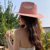 USPOP New Spring Summer Simple Plain Dyed Jazz Straw Hat for Travel and Beach Women Natural Breathable Large Brim Straw Sun Hats