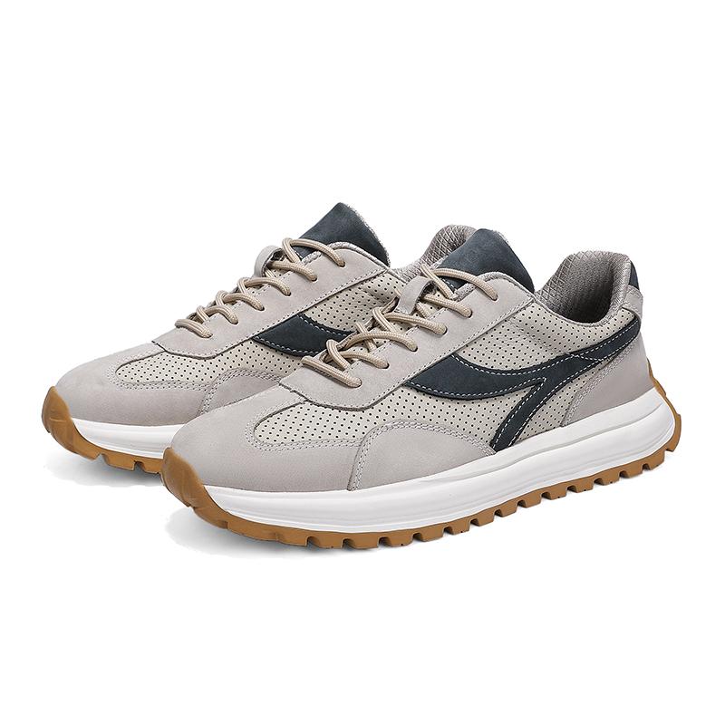 Men's Casual Sports Shoes Fall New Male Comfortable Walking Shoes Mesh Upper Breathable Men's Outdoor Footwear Lace-Up Men Flats