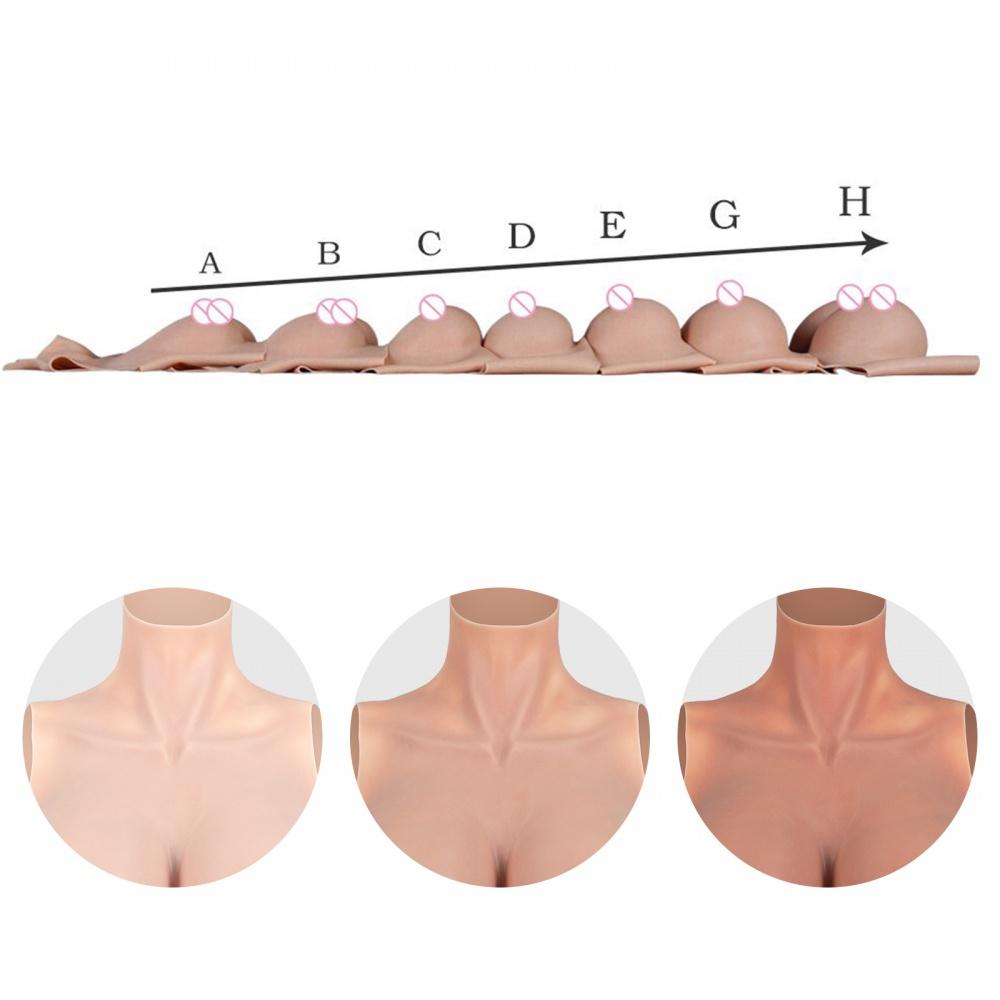 Brustform Silikon Fake Boob für Männer Gay Sissy Crossdresser ABCDEGH Cup Fake Silicon Chest Cosplay für Crossdresser
