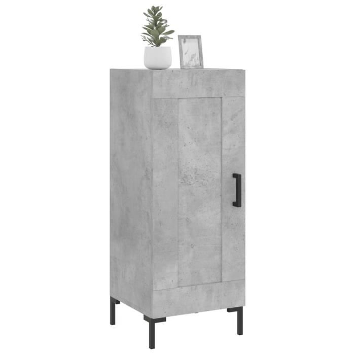VidaXL Buffet Gris béton 34,5x34x90 cm Bois d'ingénierie 830448