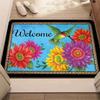 Vibrant Animal Welcome Doormat for Living Room Non-Slip Absorbent Floor Mat with Cute Birds Home Decor Entryway Carpet