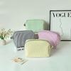 Striped Cosmetic Storage Bag Large Capacity Portable Women's Toiletry Pouch for Travel Business Trip Use