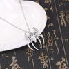 Simple Stainless Steel Spider Pendant Necklace for Men and Women Fashion Party Jewelry Gift