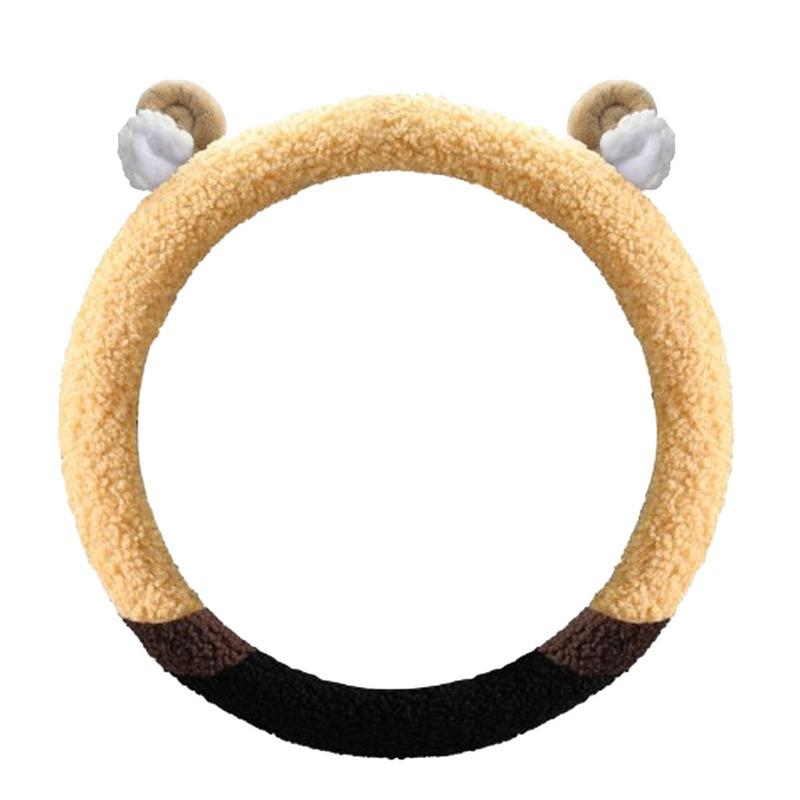 

Universal Car Steering Wheel Cover 38cm Cute Style Steering Wheel Covers Car Interior Decor Accessories For Girls белый