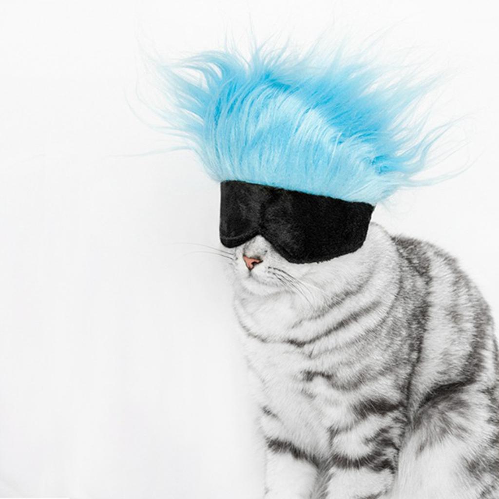 Natural Wig Funny Pet Dog Hair Headwear Curly Hair