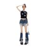 American New Year's New Retro Butterfly Patch Cloth Sling Vest Women's Summer New Niche Fashion Personality Top Trend
