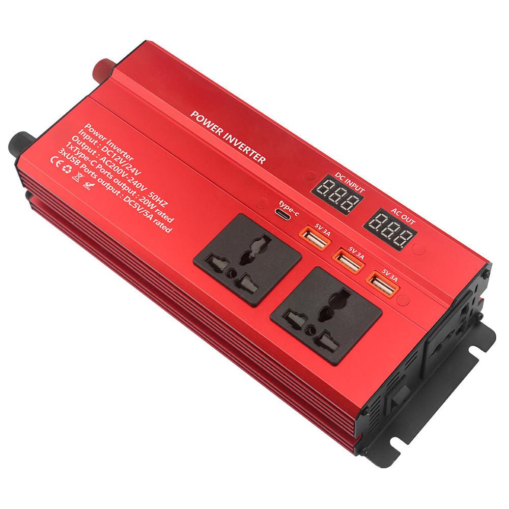 600W/1200W/2000W/2600W/3000W/4000W Intelligent Universal Voltage Inverter Portable High Power Car Inverter Solar Power Converter