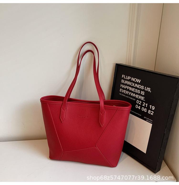 Retro niche tote bag women's 2025 new women's large-capacity texture simple shoulder bag for class commuter bag