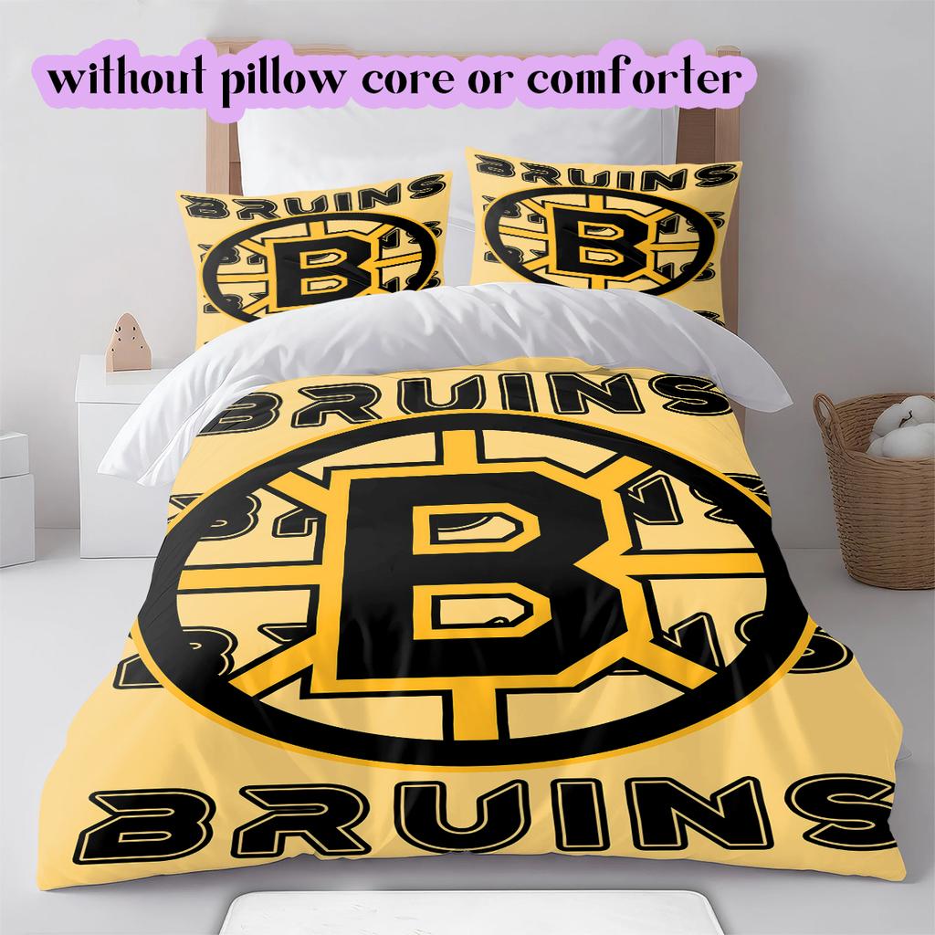 Hokejový logo vzor Povlečení Přikrývka Sada Povlak na přikrývku Povlak na polštář Domácí dekorace Dárek k narozeninám (1* povlak na přikrývku + 2* povlak na polštář, bez výplně)