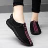 Breathable Light Women Shoes New Casual Men's Breathable Slip-On Walking Sneakers for Outdoor Black Mesh Fabric Rubber Sole