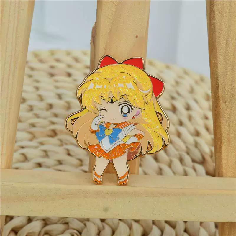 Classic Japanese Anime Girls Sailor Moon Lapel Pins for Backpack Enamel Pin Women's Brooch Badges for Clothes Jewelry Accessorie