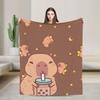 Capybara Blanket Quality Super Soft  Throw Blanket Winter Travel Couch Chair Sofa Bed Funny Bedspread