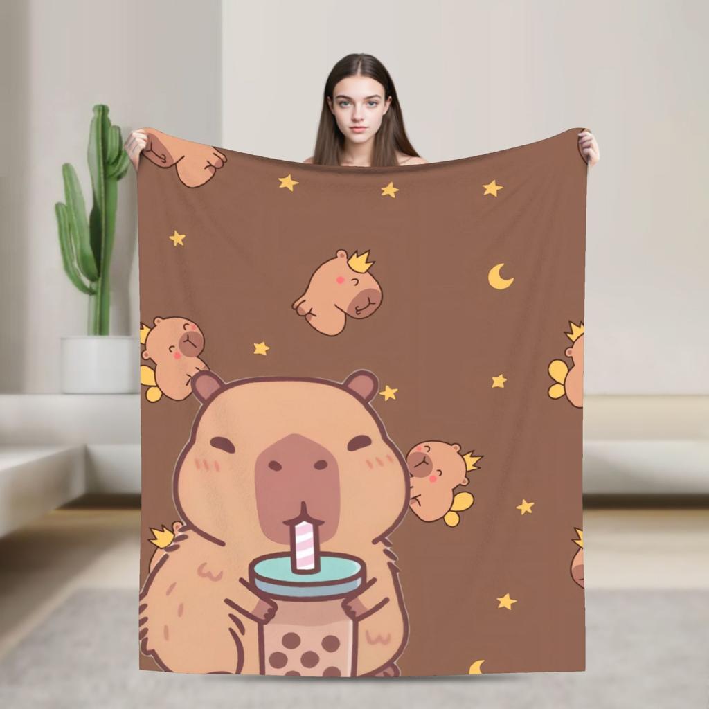 Capybara Blanket Quality Super Soft Throw Blanket Winter Travel Couch Chair Sofa Bed Funny Bedspread