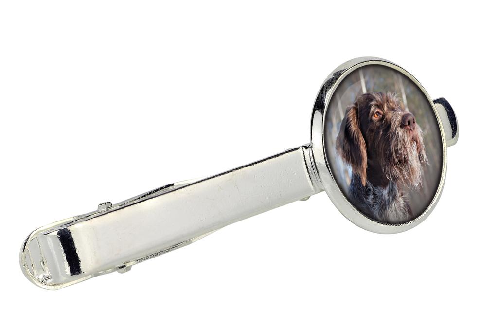 German Wirehaired Pointer - cufflinks and tie with your photo, a suit decoration, men's jewelry from the Art-Dog brand.
