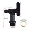 2Pcs Water Butt Tap with Brass Seal Replacement Rain Water Collection Tap for Garden Home Fit 3/4" Thread Adapter