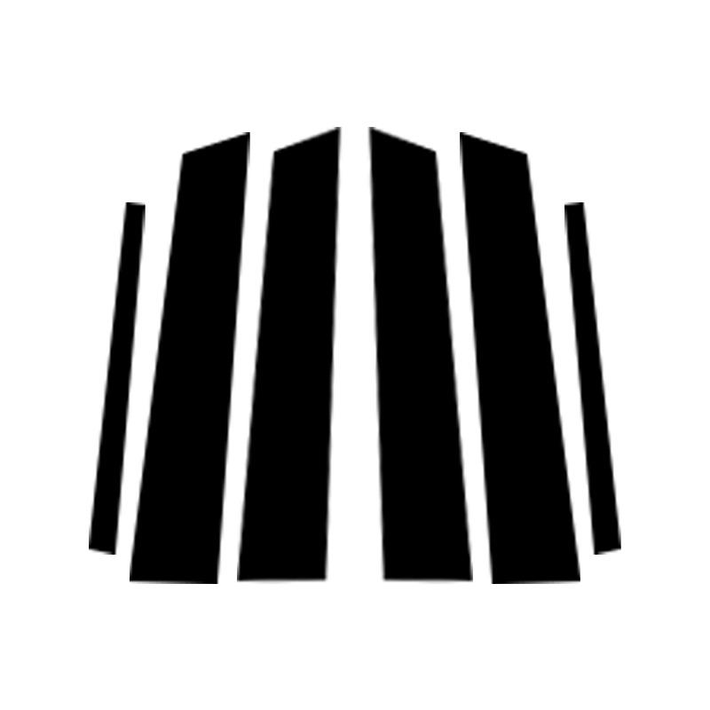 

6 шт. автомобильные окна, двери, колонки, BC, отделка стойки, глянцевые черные наклейки для ПК, аксессуары, подходят для Chevrolet Malibu 2008-2012